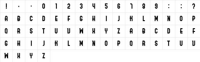Ordinary Regular  glyph index