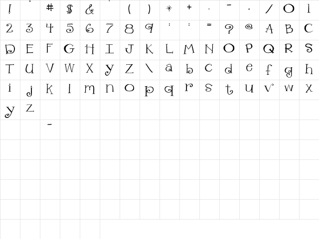 2Peas Dreams 2Peas Dreams  glyph index