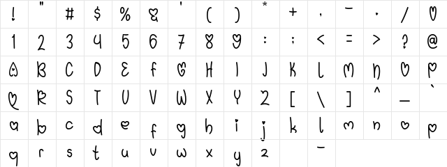 Quinlophe Regular  glyph index