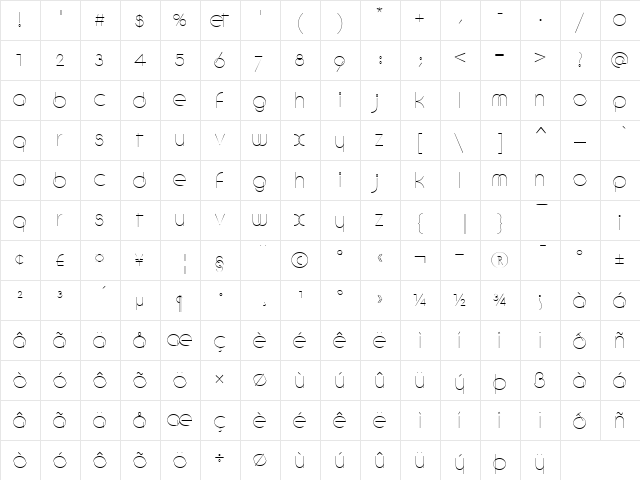 Circling Regular  glyph index