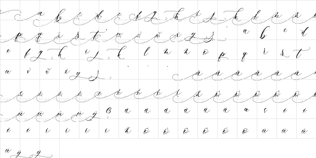 Inkland Regular  glyph index