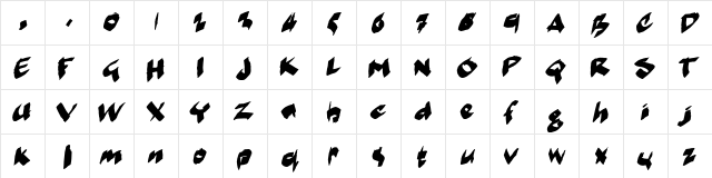 markerMoe II Regular  glyph index