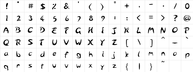 Arabolicus Regular  glyph index