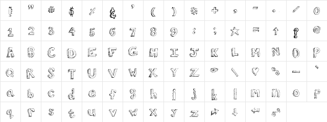 Walk Around the Block Regular  glyph index