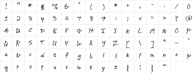 CK Fortune Regular  glyph index
