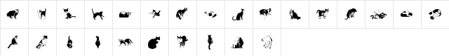 DJ Cats Regular  glyph index