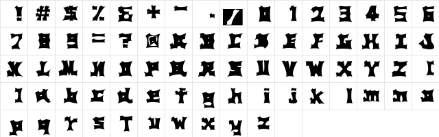 WALL pain&#56942g Regular  glyph index