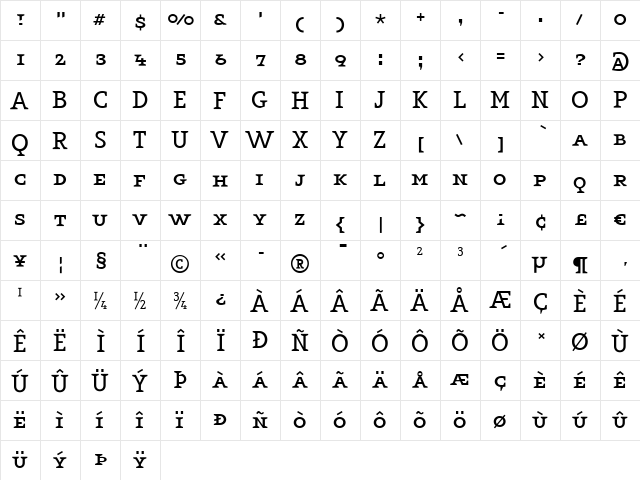 Key Light  glyph index