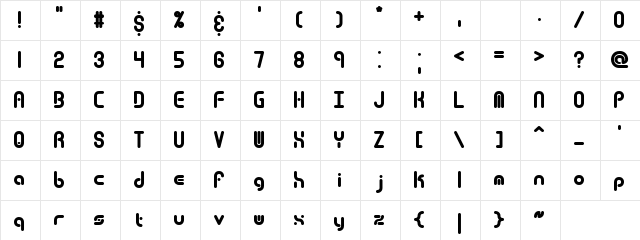 Alphonsa Seed Regular  glyph index