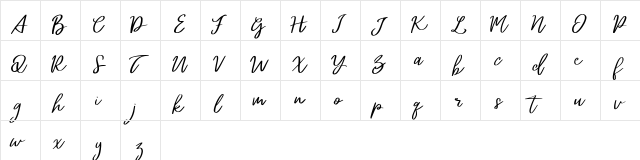 Atalintar FREE Regular  glyph index