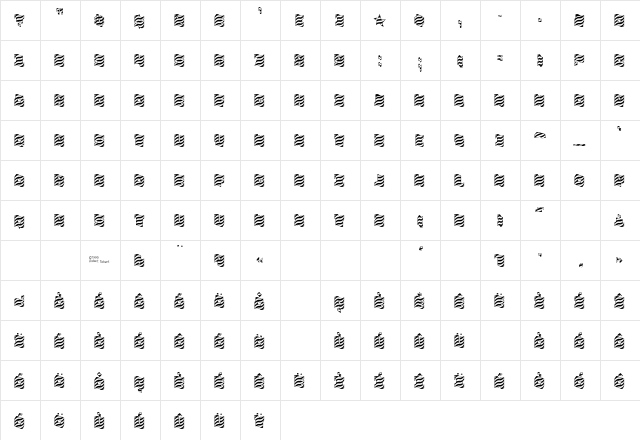 FlagDayOne Regular  glyph index