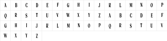 Kandinsky Regular  glyph index