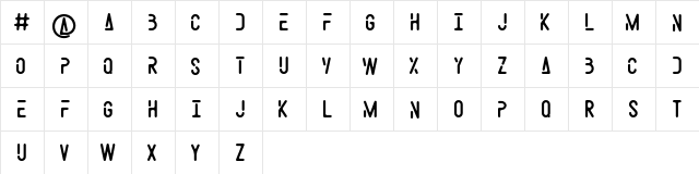 Space Weel Personal Use Regular  glyph index