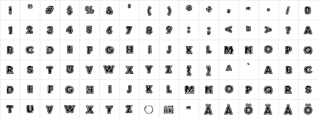 Culdesac Regular  glyph index