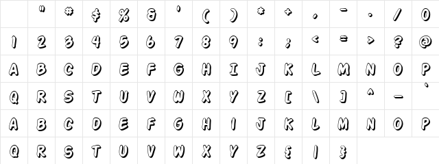 Uncle Joint Regular  glyph index
