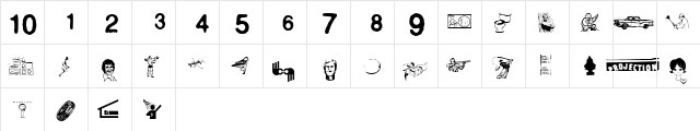 FinalDingbat1 Regular  glyph index