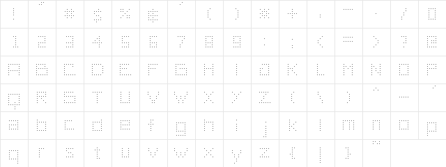 whatever light Regular  glyph index
