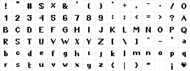 CrunchyBeef Medium  glyph index