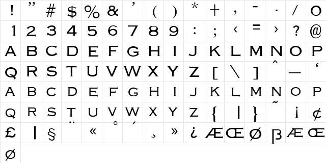 Endsaver-Light Regular  glyph index