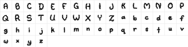Water Toy Regular  glyph index