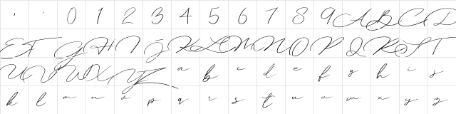 Herlyna Regular  glyph index