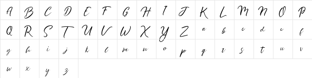 Ralyne Demo Regular  glyph index