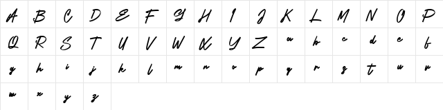 Arturia Free Regular  glyph index