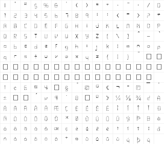 FZ DIGITAL 10 SPOTTED Normal  glyph index