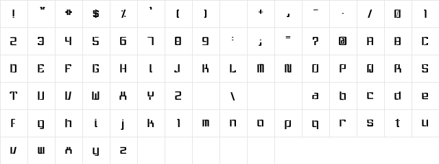 It wasn't me Regular  glyph index