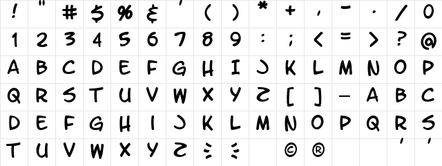 LetterOMatic! Regular  glyph index