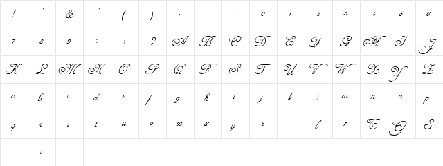 AdineKirnberg Plain  glyph index