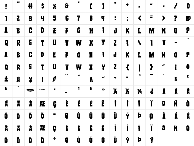 Freakfinder Expanded Expanded  glyph index