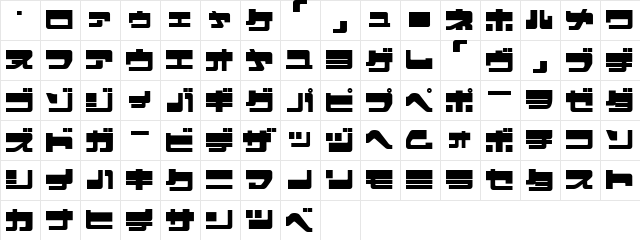 EjectJap UpperPhat  glyph index