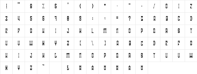 Radonator Anorexia Normal  glyph index
