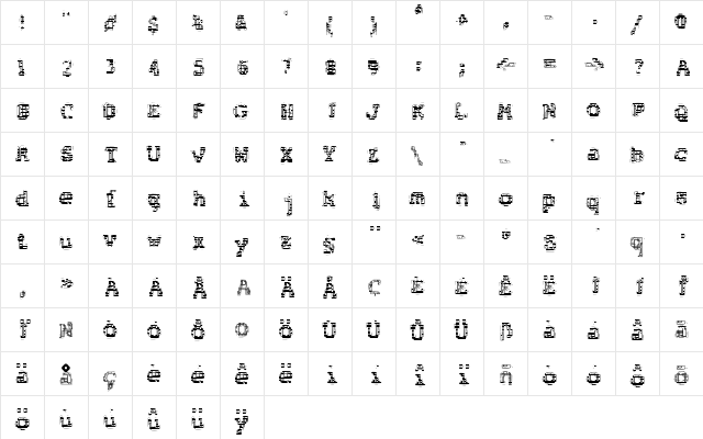 F2FAlRetto LT Std Regular  glyph index