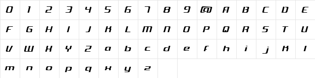 Decoder Regular  glyph index