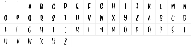 Deliciously Sans  glyph index