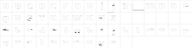 PrinceAlbertOutline Regular  glyph index