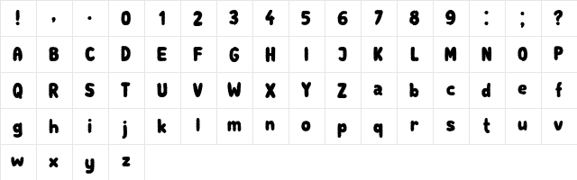 Gas Bags Regular  glyph index