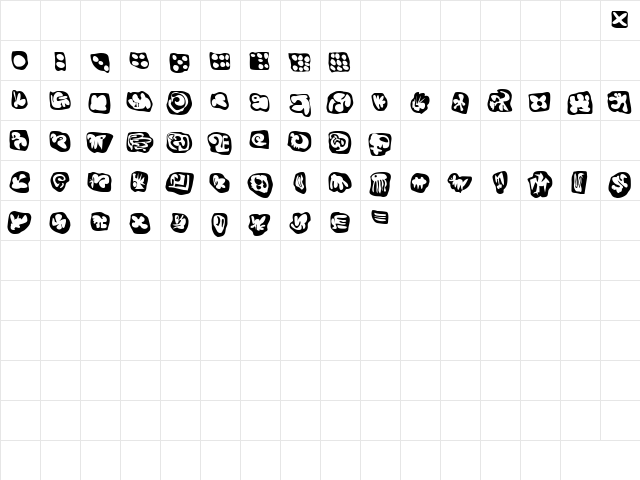 Egg Cameo  glyph index