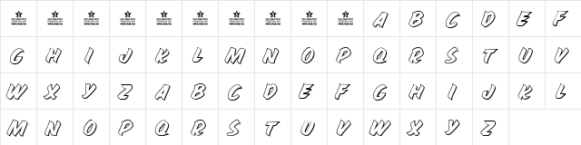 PROPAGANDA SIGHT SHADOW PERSONA Regular  glyph index