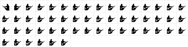 KR Steves Solo Regular  glyph index