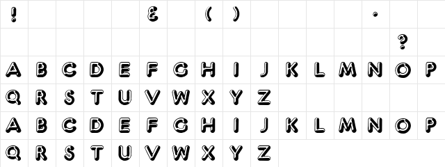 Projection Regular  glyph index