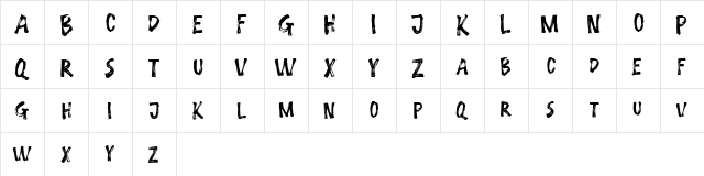 GHOST WALKER FREE Regular  glyph index