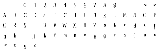 uings Regular  glyph index