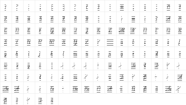 SchulschriftC Regular  glyph index