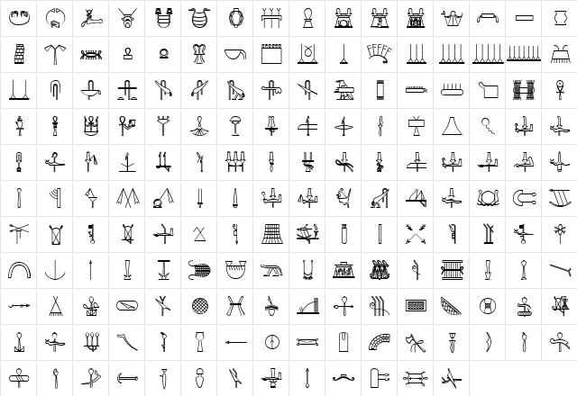 GlyphExtLibP Bold  glyph index