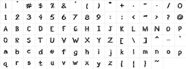 No Problem Regular  glyph index