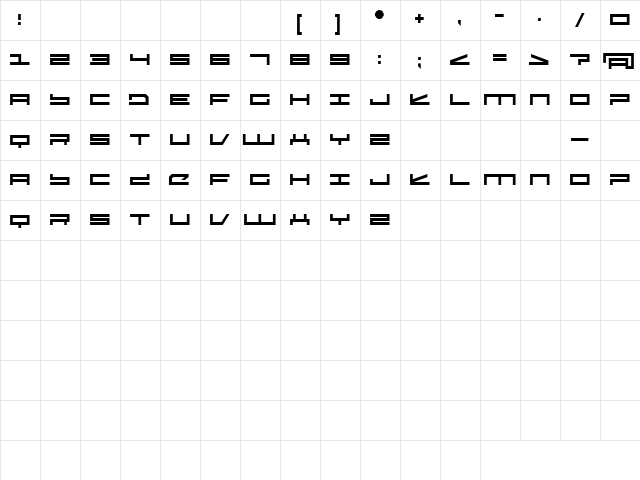 399 Missile Normal  glyph index