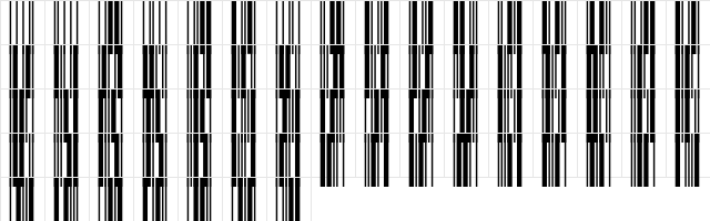 CCode39 Regular  glyph index
